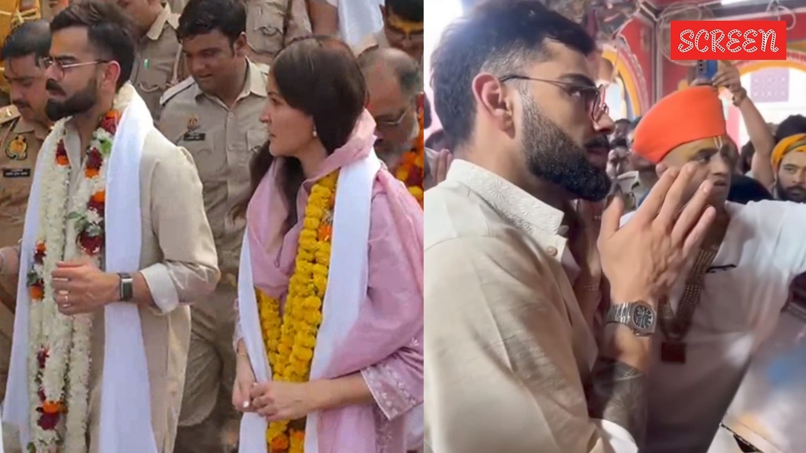 Anushka Sharma and Virat Kohli offer prayers at Hanuman Garhi temple in Ayodhya. Watch video