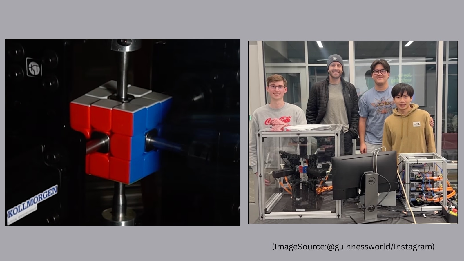 Faster than a blink: 4 students set Guinness World Record with Rubik's Cube-solving robot