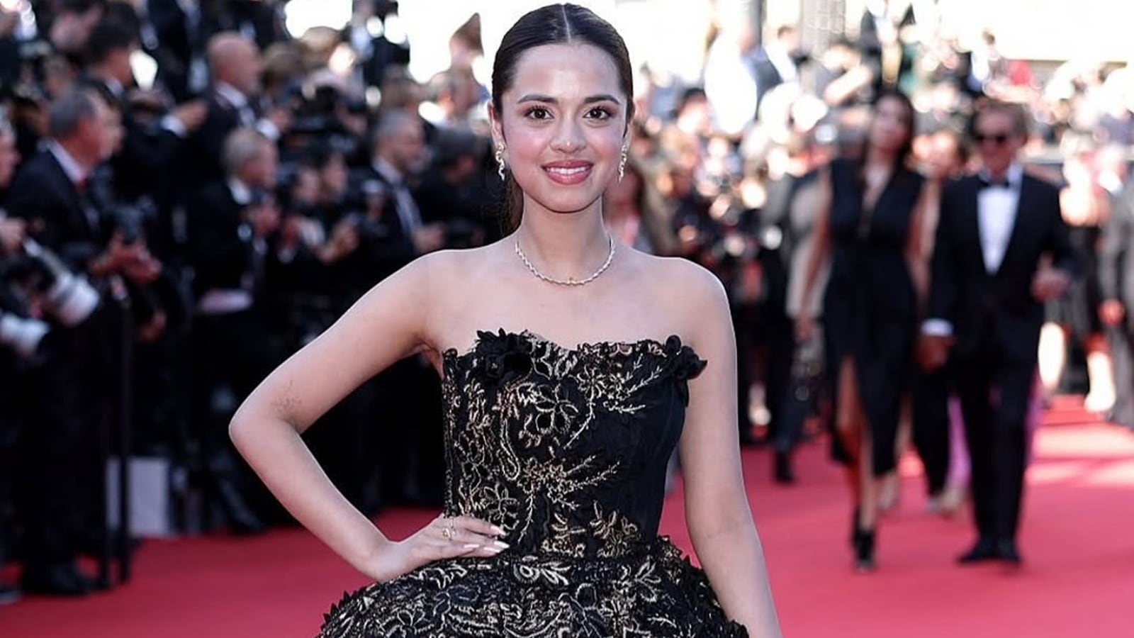 ‘Still taking it all in…': Nitanshi Goel makes heads turn with her red carpet debut at Cannes 2025, her pearl parandi steals the spotlight