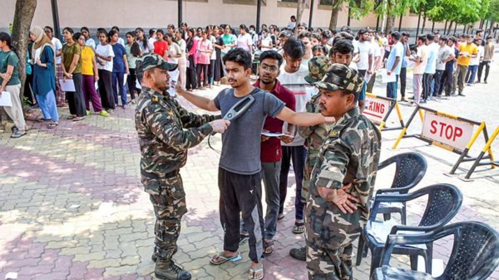 NEET 2025: Barricades, policemen, multiple checks — aspirants point to heightened security inside exam centres