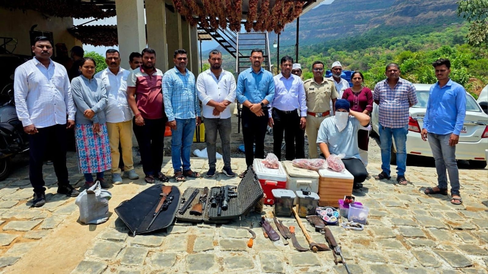 Crackdown on wildlife poaching, Pune forest dept seizes weapons, ammo and meat