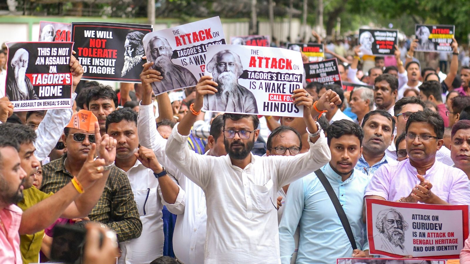 BJP hits Agartala streets condemning vandalism of Rabindranath Tagore's ancestral house, attacks on minorities in Bangladesh