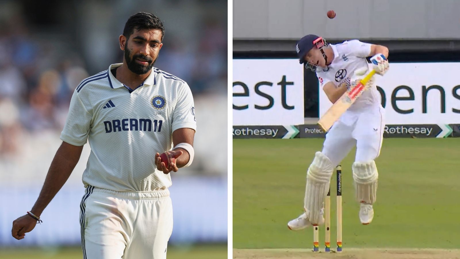 ‘Hell of an over': Ben Duckett ‘happy' to see Harry Brook survive Jasprit Bumrah's fiery final over at Leeds on Day 2