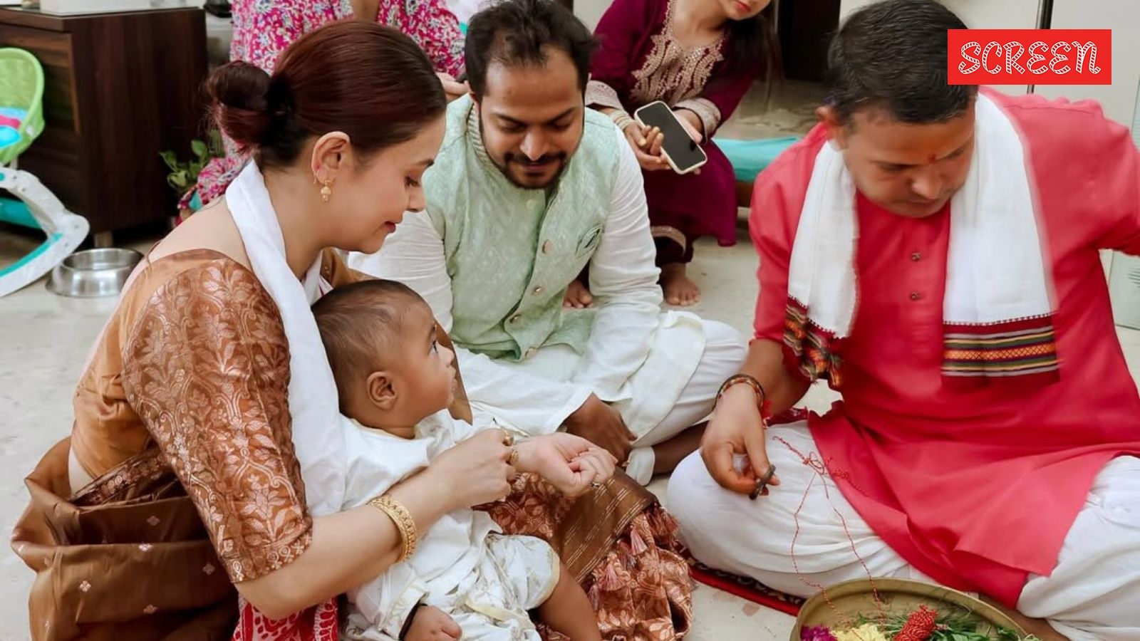 Devoleena Bhattacharjee, husband Shanawaz Shaikh organise annaprashan puja for son Joy, fans praise the actress for staying true to her culture