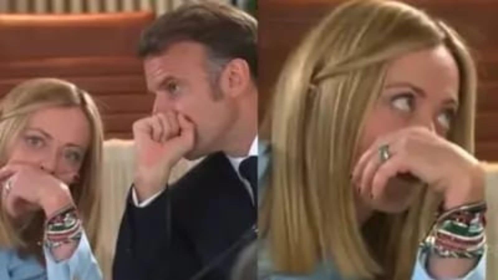 Watch: Italian PM Meloni's eye-roll at French President Macron during G7 meet