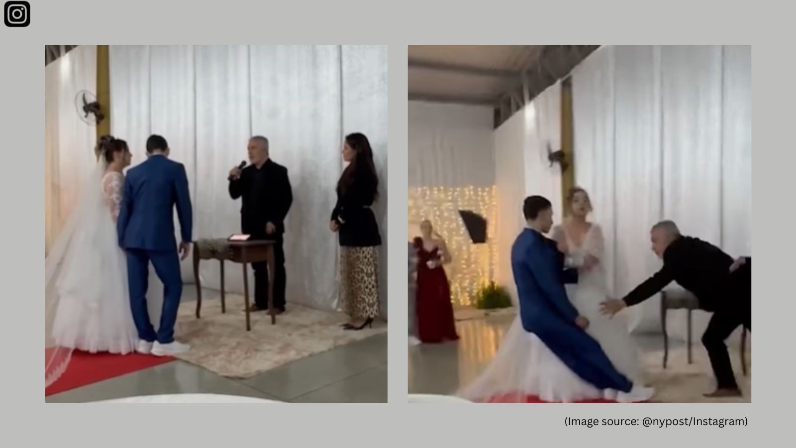 ‘Falling in love': Groom faints at altar next to bride in viral video, pastor rushes to catch him
