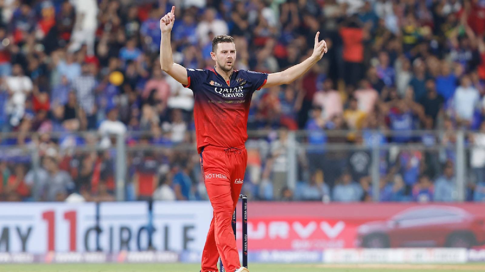 Josh Hazlewood extends his unbeaten runs in final helping RCB win maiden IPL title. Check out his record