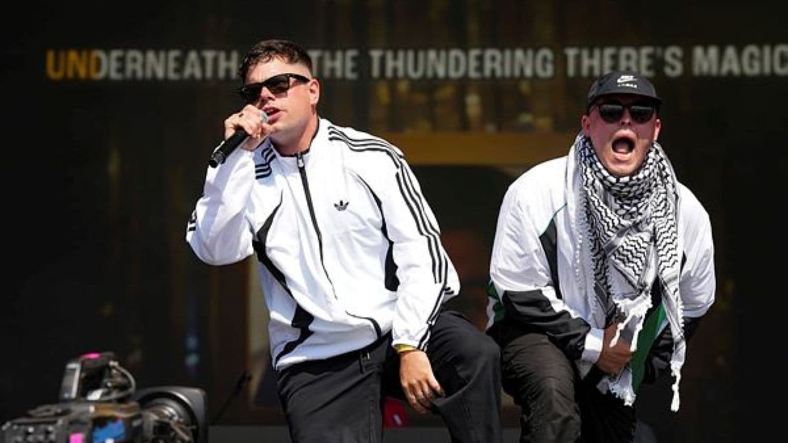 Irish rap group Kneecap plays at Glastonbury despite criticism