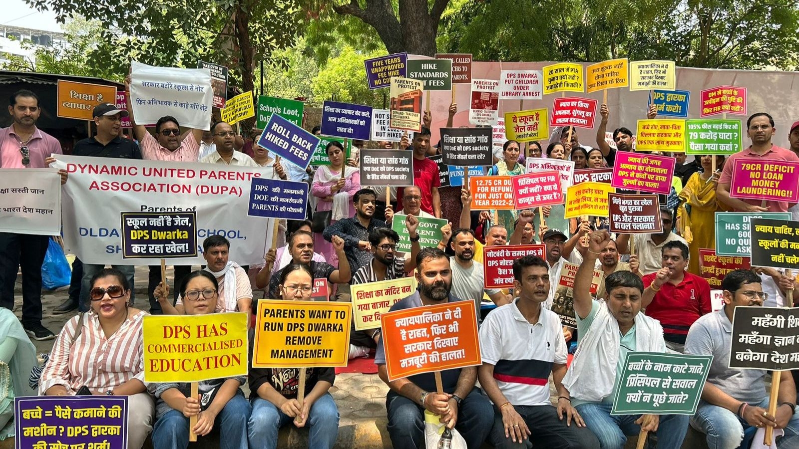 DPS Dwarka fee row continues, parents protest at Jantar Mantar & raise 5 demands