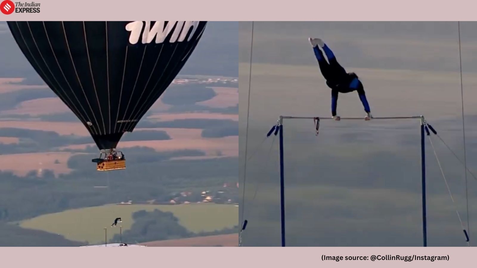 ‘Deathwish madness': Russian daredevil performs gymnastics under hot air balloon without parachute; watch