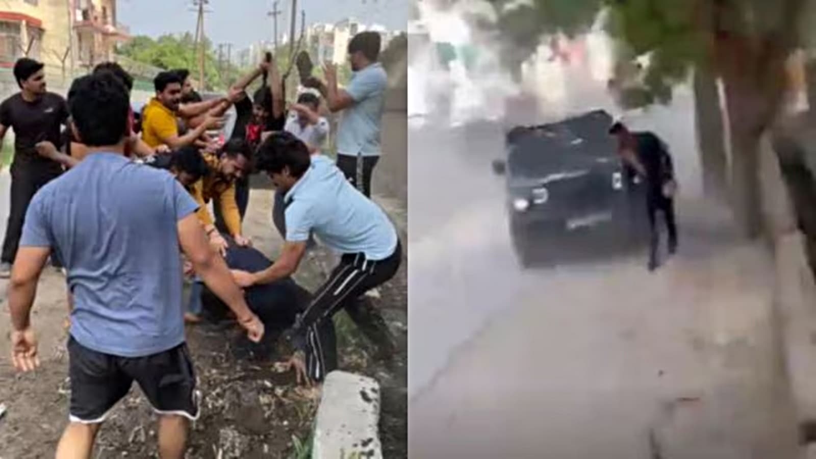 Noida SHO among cops suspended as viral video shows man being sent flying after hit by Thar