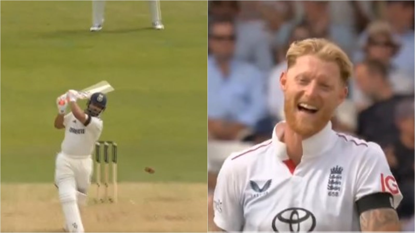 WATCH: Ben Stokes reacts as Rishabh Pant smashes his second ball down tracks for boundary in 1st IND vs ENG Test
