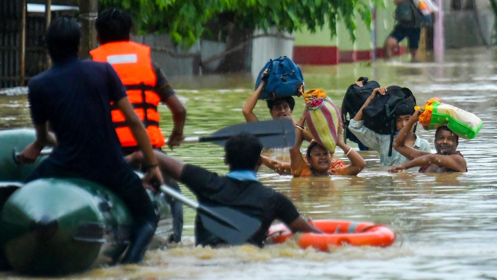 Large tracts of land submerged, over 7,000 shifted to relief camps as heavy showers, thunderstorms continue to pound Tripura