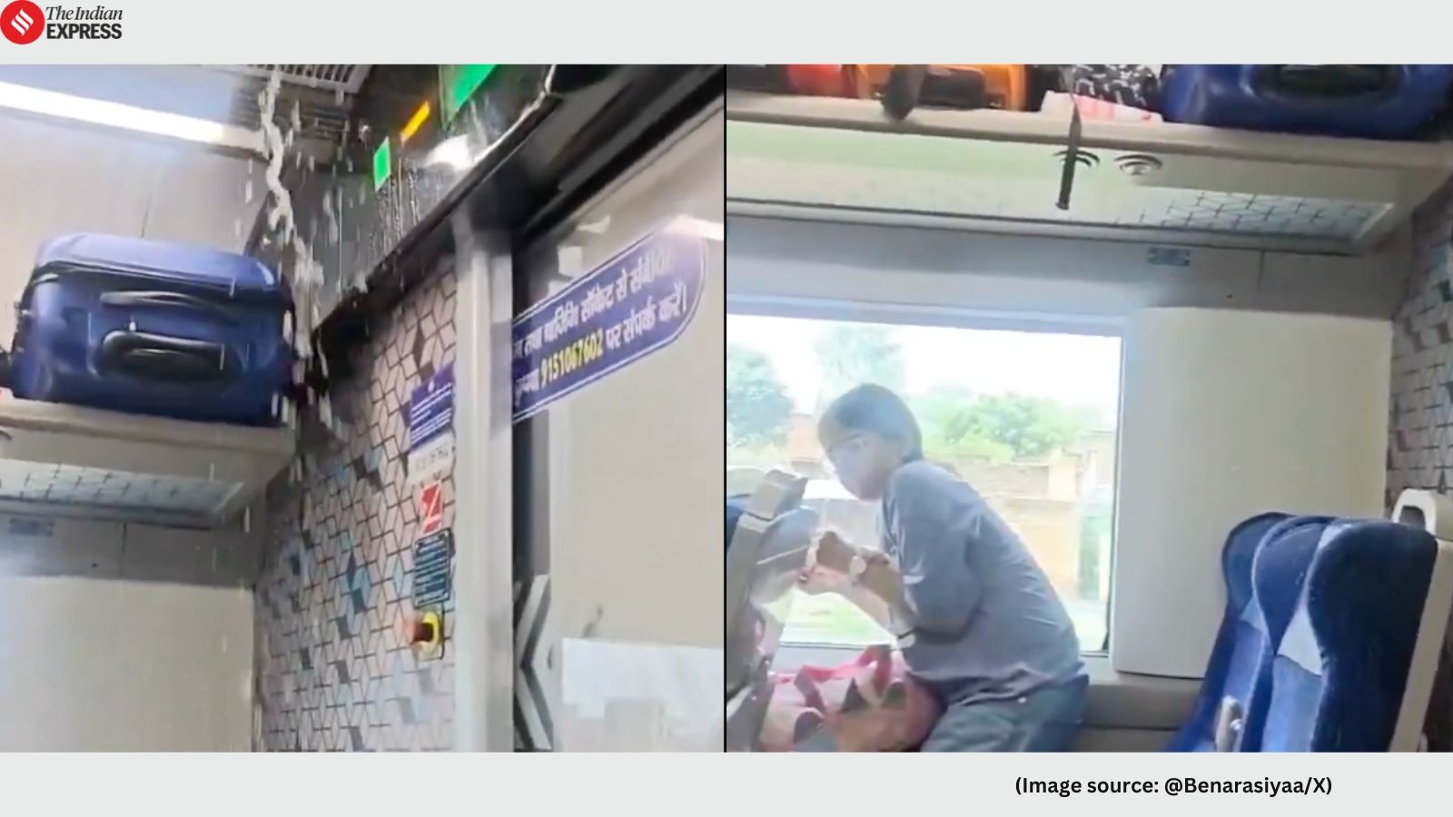 Heavy water leakage on Delhi-bound Vande Bharat Express sparks outrage: ‘Complimentary waterfall service'. Watch