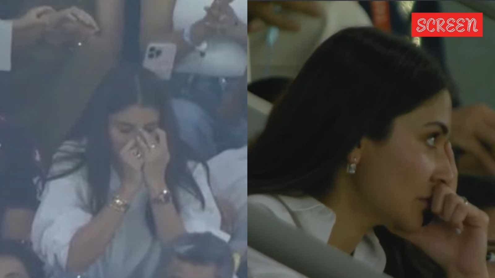 Anushka Sharma looks heartbroken as Virat Kohli gets out after scoring 43 runs in IPL 2025 final