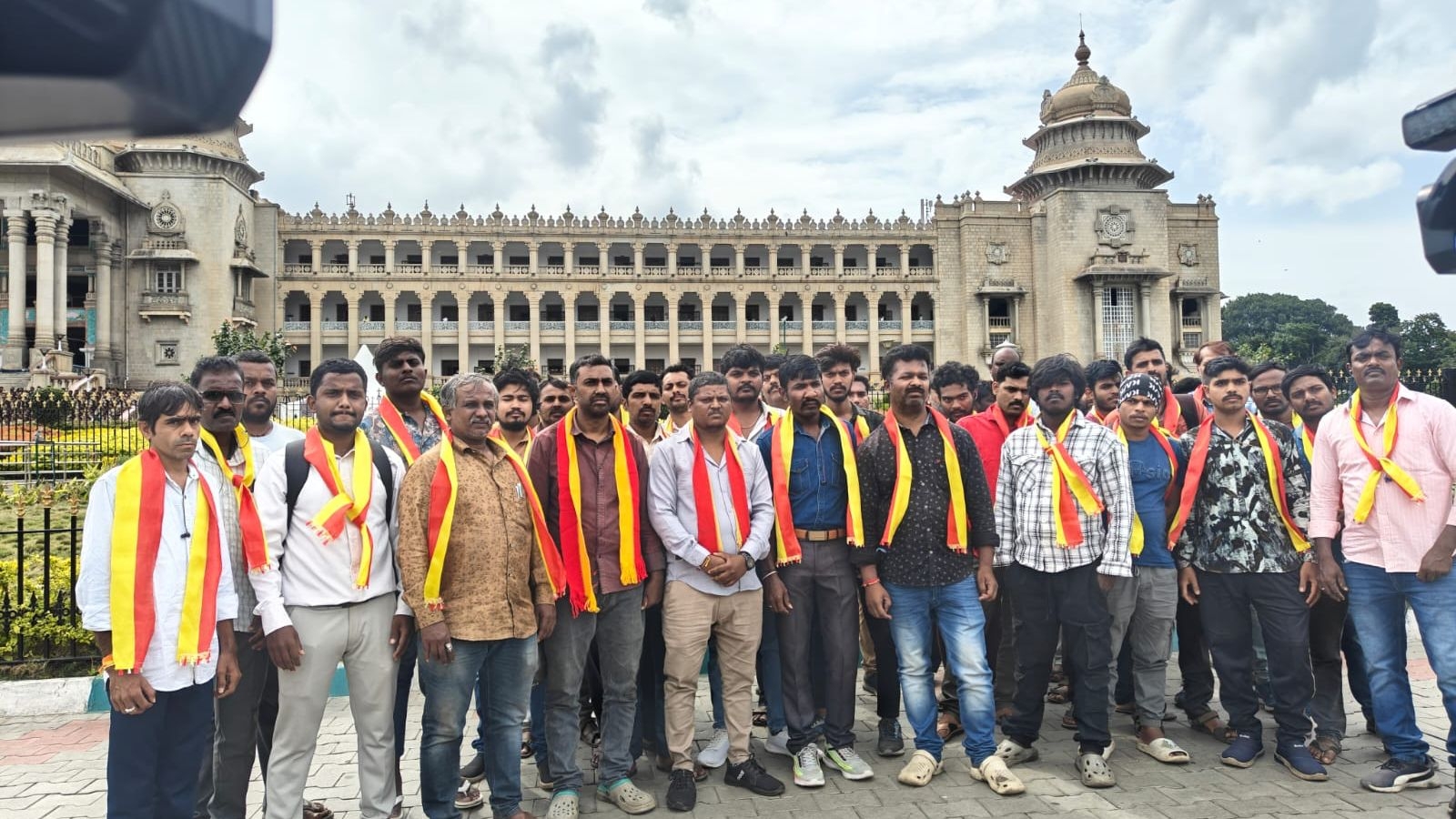 Bike taxi riders rally at Vidhana Soudha, urge Karnataka govt to lift ban and frame policy