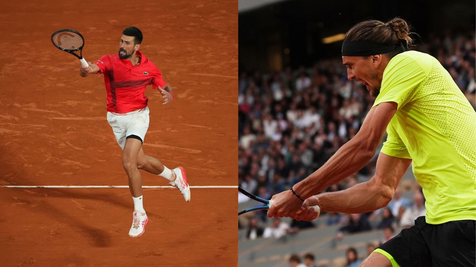 WATCH: Incredible 41-shot rally in quarterfinal between Novak Djokovic and Alexander Zverev at French Open