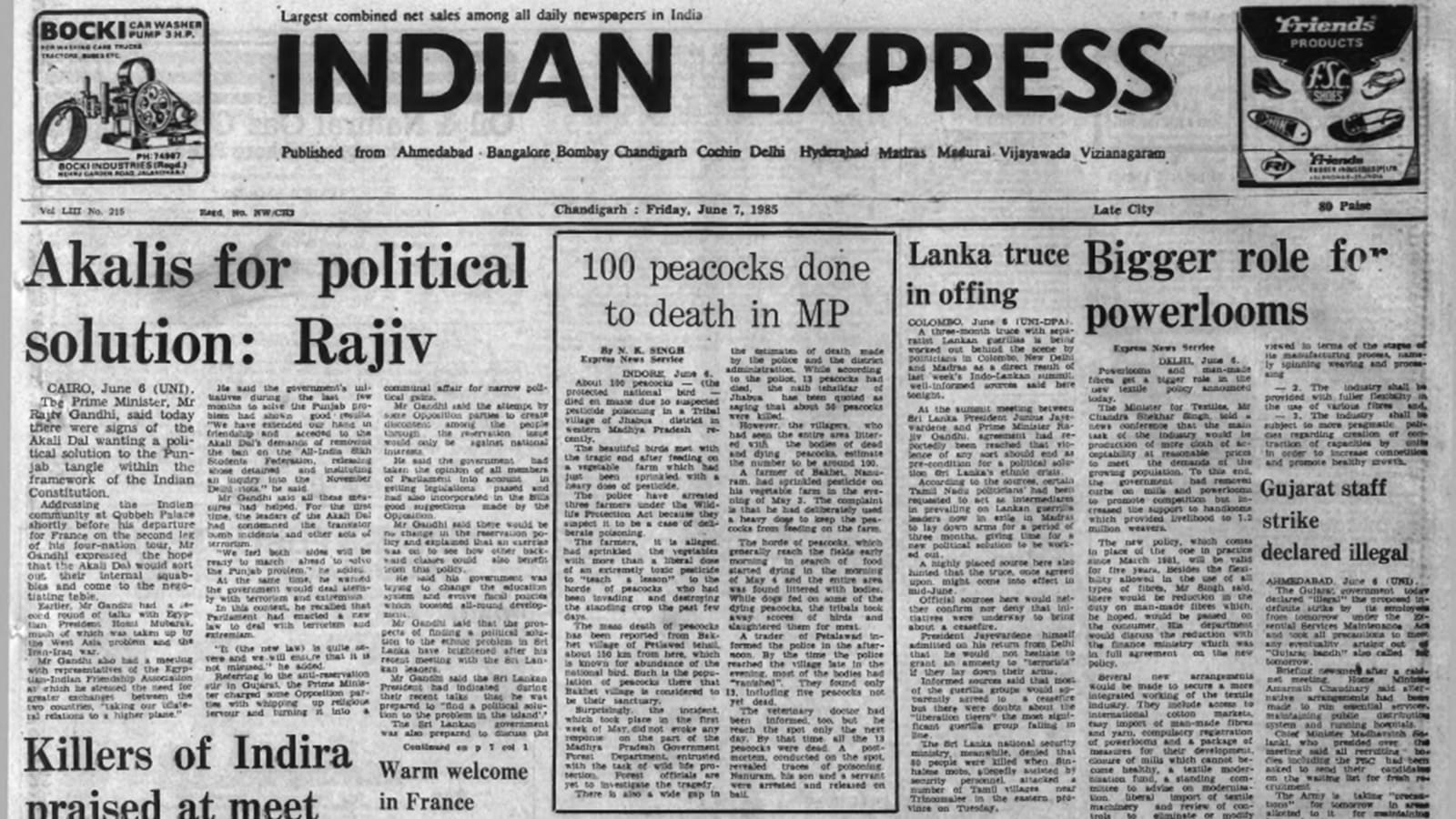 June 7, 1985, Forty Years Ago: Clashes In Northeast