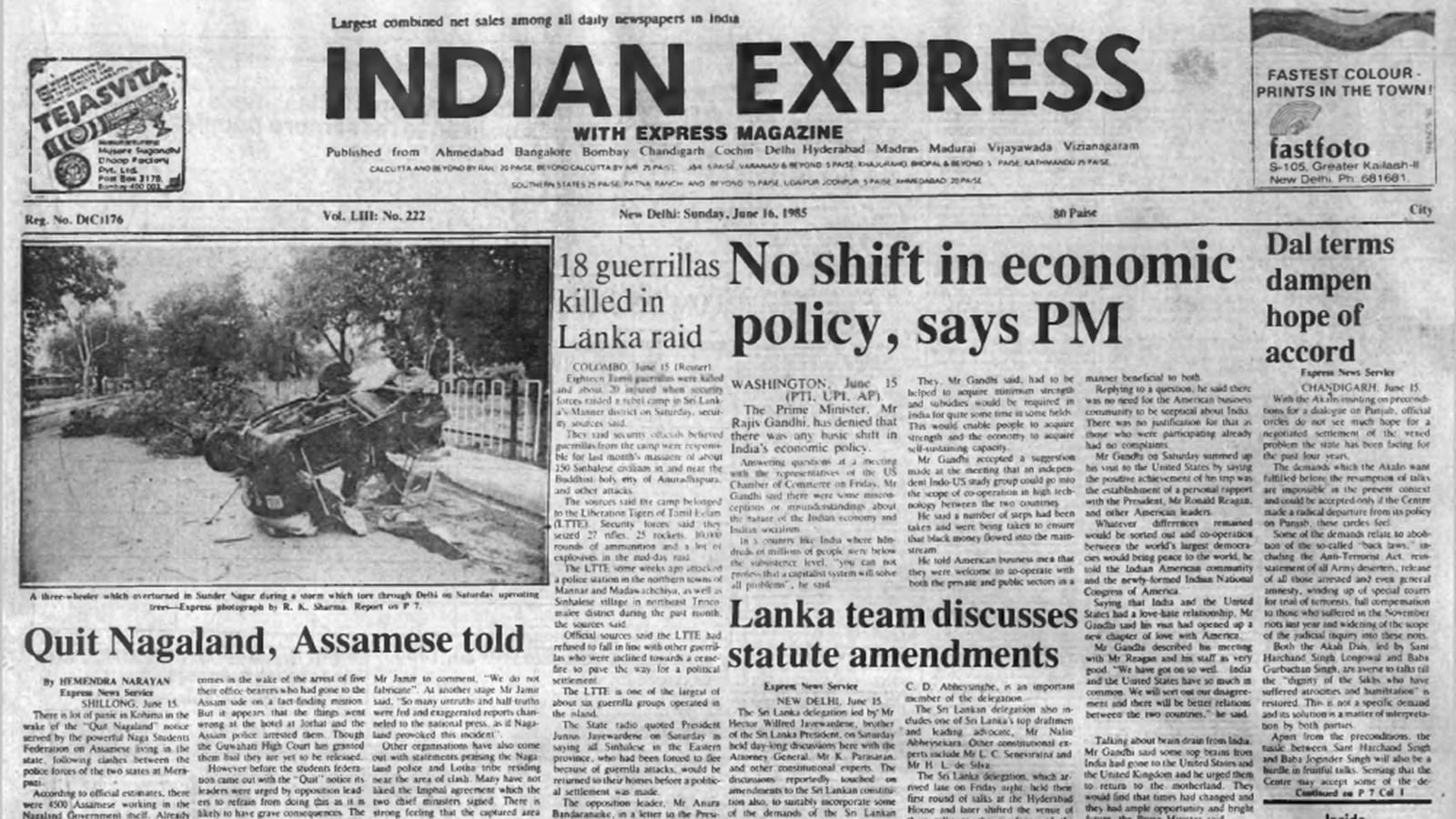 June 16, 1985, Forty Years Ago: ‘Quit Nagaland'