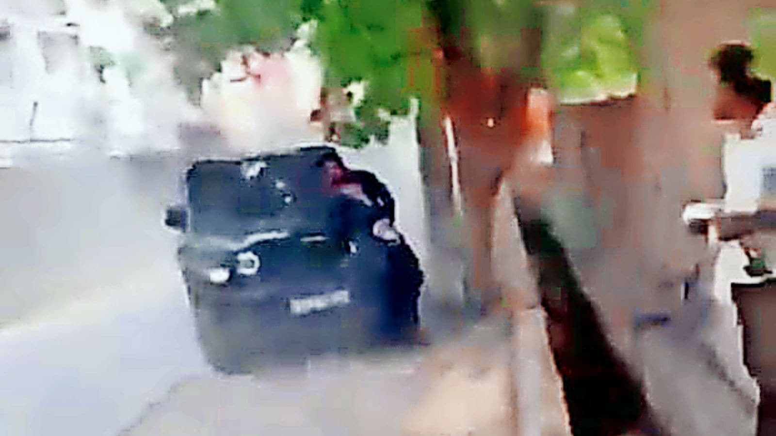 After viral video shows man hit by Thar, sent flying into drain in Noida, SUV driver among two arrested
