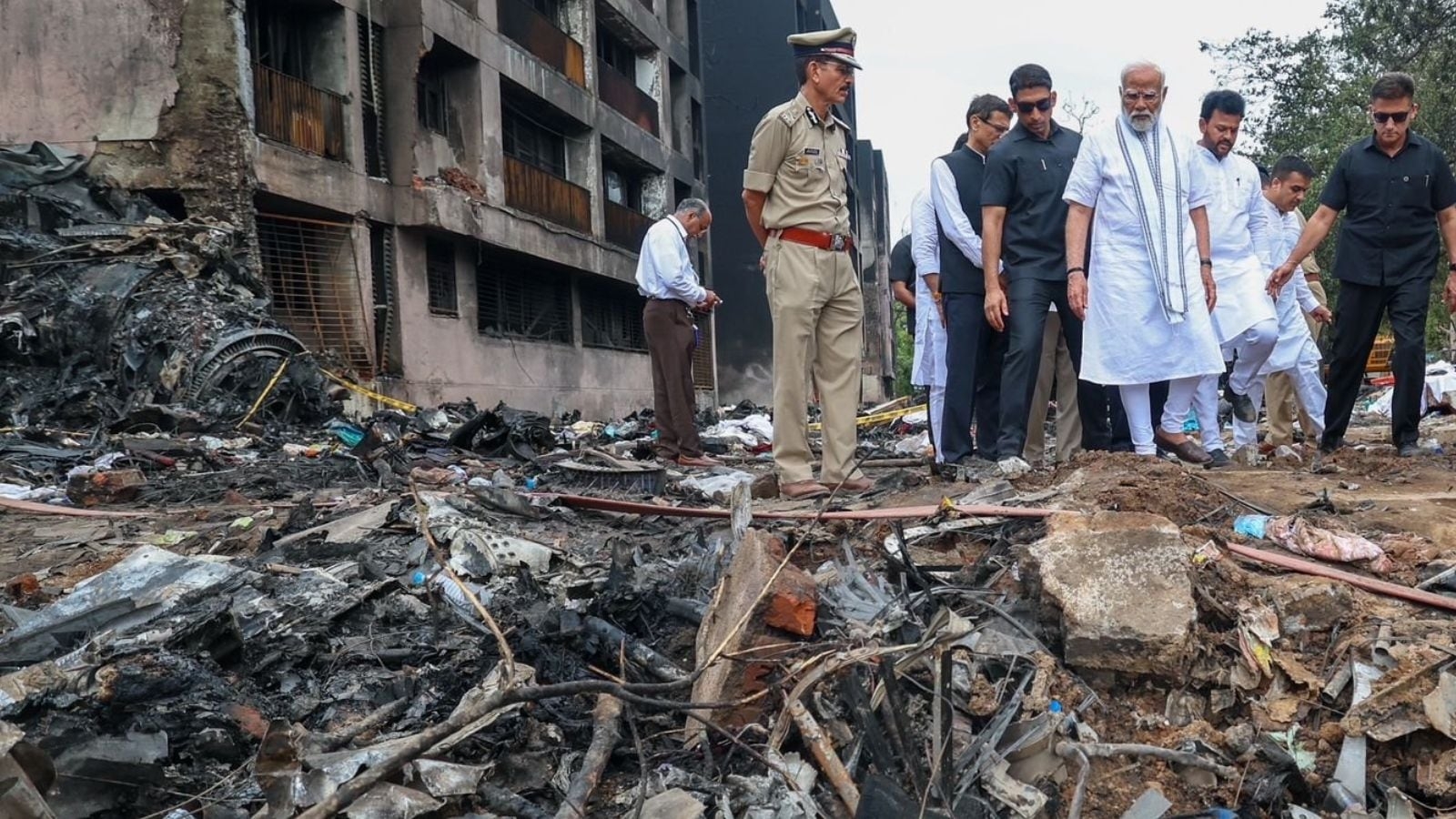 PM Modi arrives in Ahmedabad day after Air India flight crash; visits site and hospital