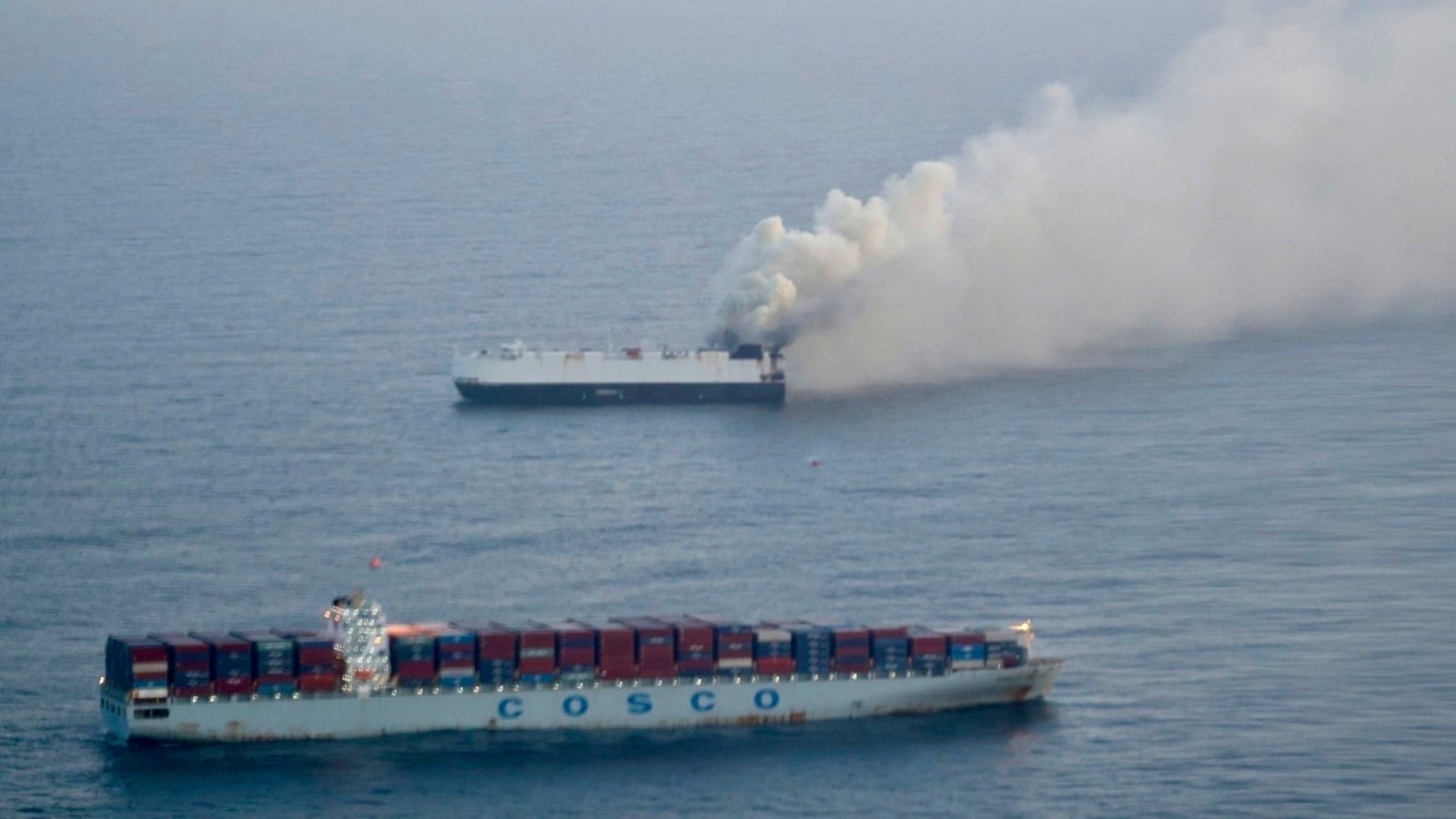 Cargo ship carrying new vehicles to Mexico sinks in the North Pacific weeks after catching fire