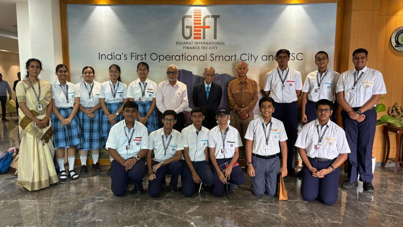 Infosys founder Narayana Murthy visits GIFT City; interacts with students, officials at offshore campuses of Australian universities, school