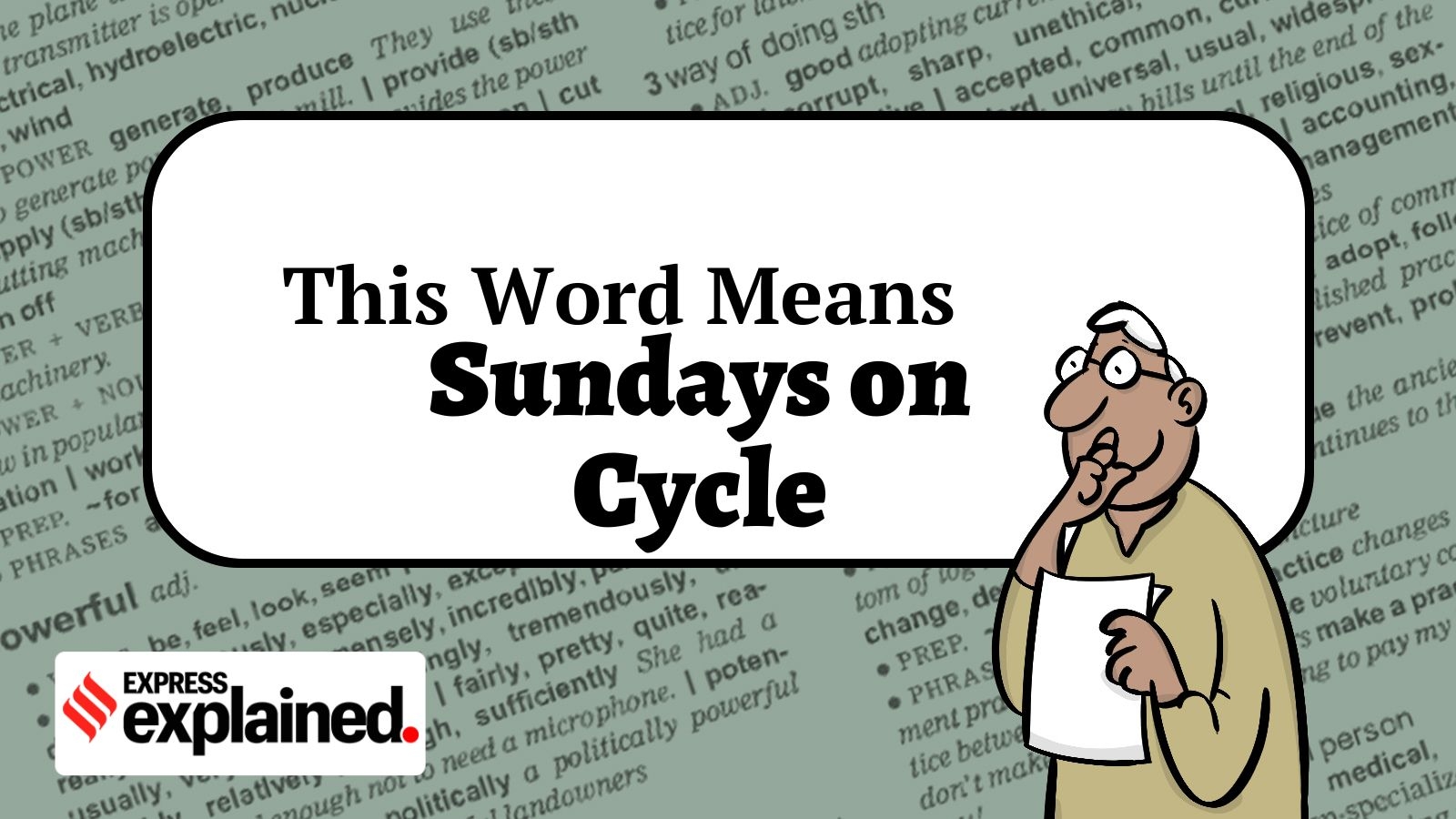 This word means: Sundays on Cycle