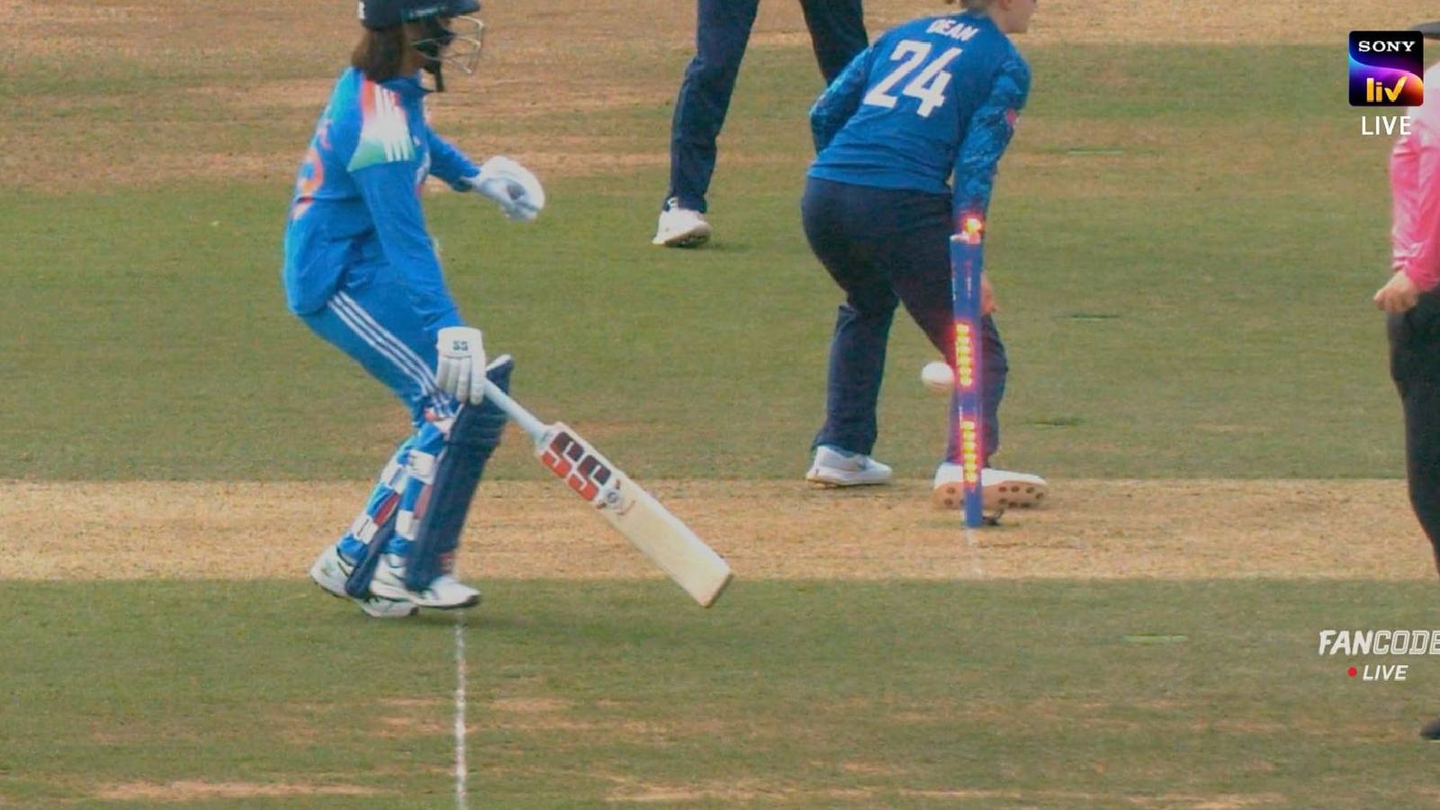 WATCH: Harleen Deol makes blunder while running between the wickets, dismissed in bizarre fashion in 1st IND vs ENG ODI