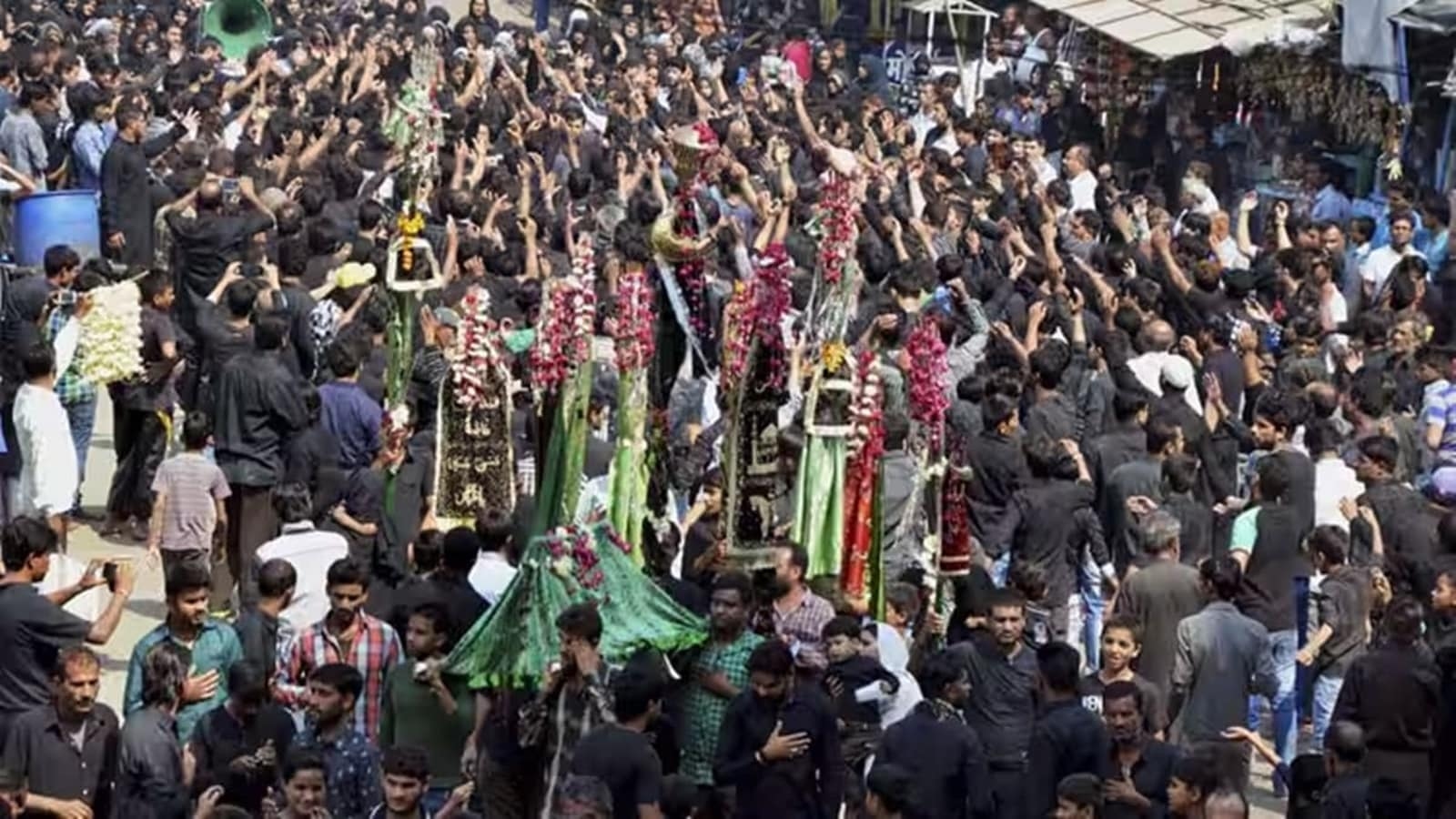 Tension erupts as Muharram rally passes through Prayagraj's Sirsa market, 22 held
