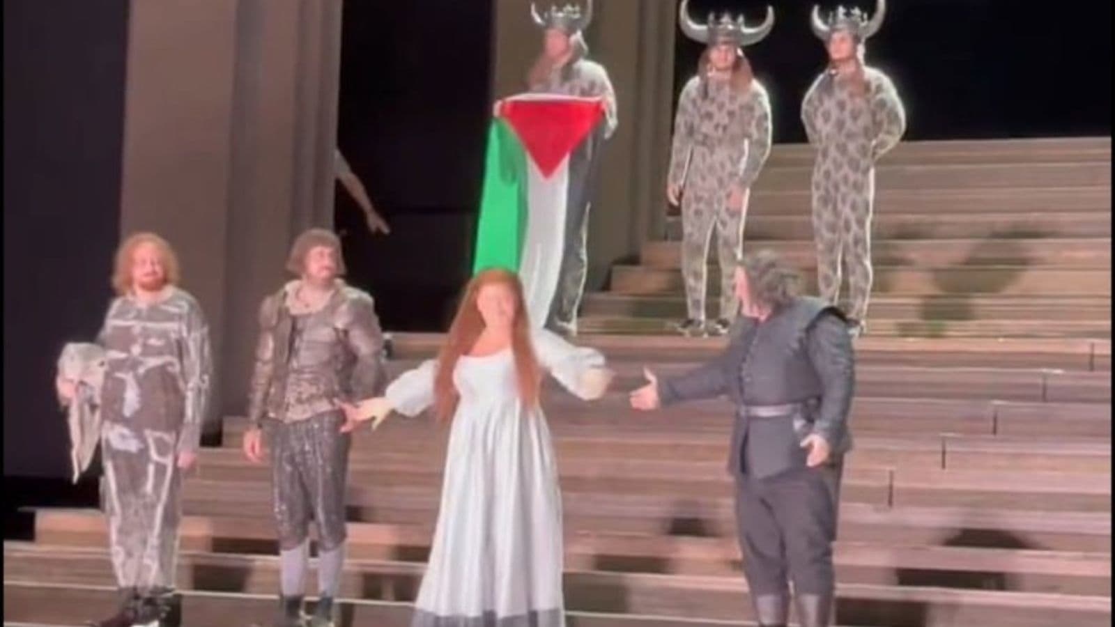 Watch: Pro-Palestinian protest prompts scuffle onstage at Royal Opera House in London