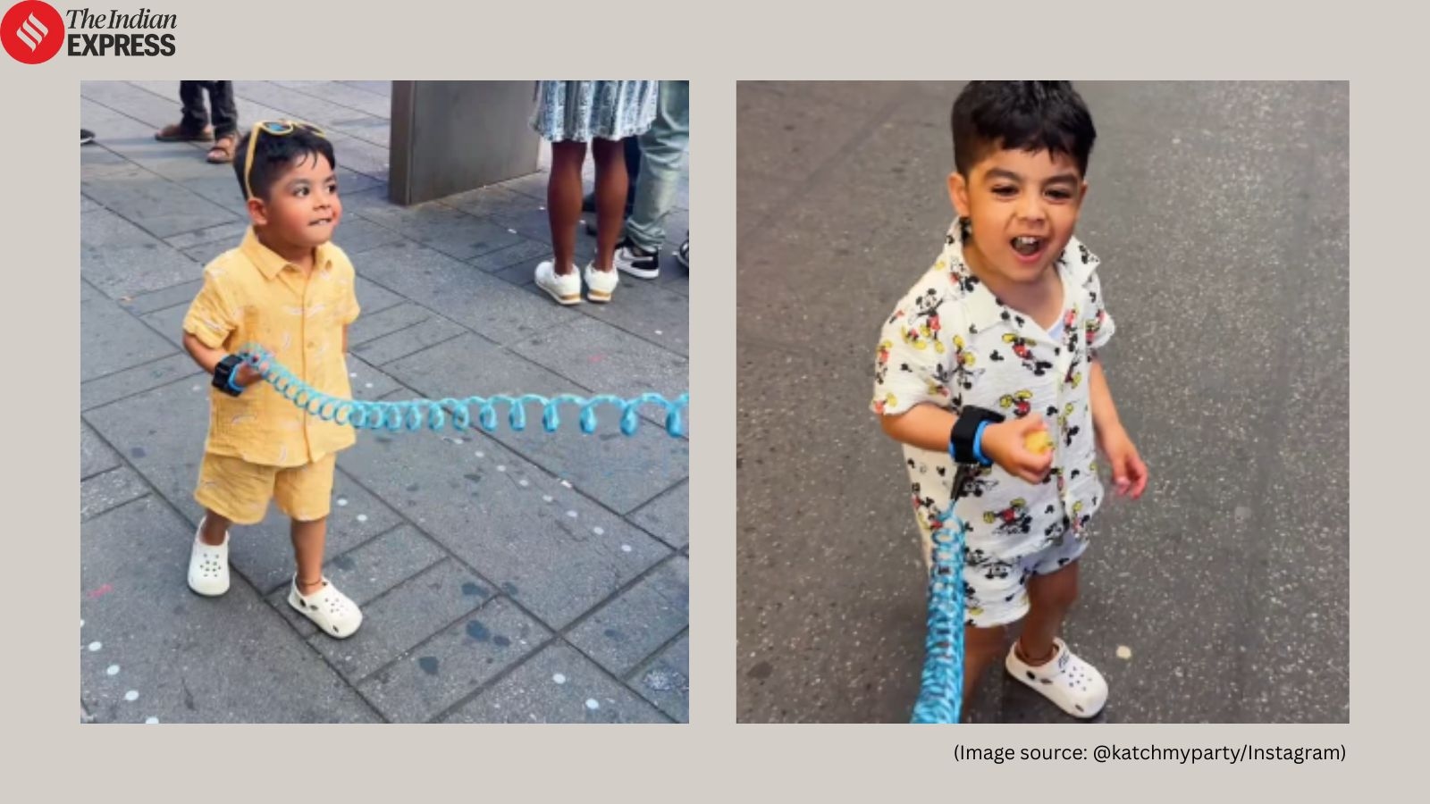 Indian mom sparks debate after putting son on leash in New York's Times Square: ‘We're not ashamed'