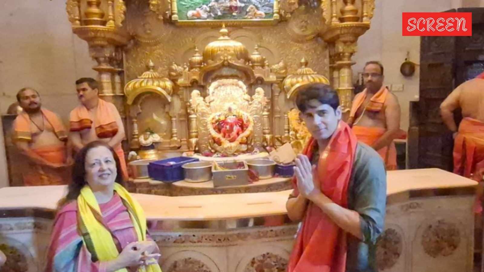 Sidharth Malhotra visits Mumbai's Siddhivinayak temple days after welcoming daughter with Kiara Advani. Watch