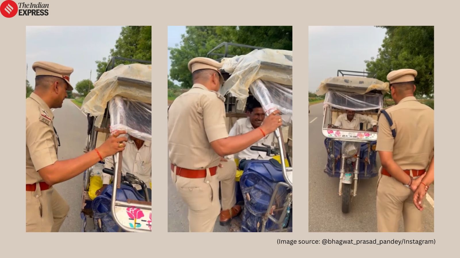 E-rickshaw driver gets scolded by ‘singing policeman'; netizens react: ‘Kumar Sanu jab inspector ban jaaye'