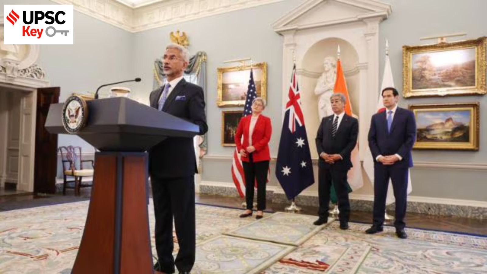 UPSC Key: Quad foreign ministers' meeting, PM's visit to Ghana, and Gaden Phodrang Trust