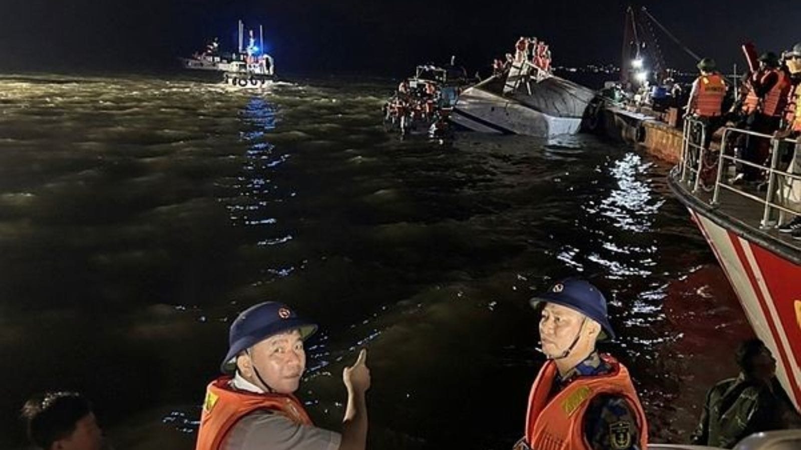 Watch: Amid storm, tourist boat overturns in Vietnam's Ha Long Bay