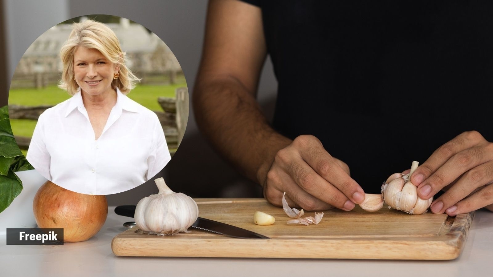 Cookbook author Martha Stewart shares clever tip to remove garlic smell from your fingers; we find out if it works