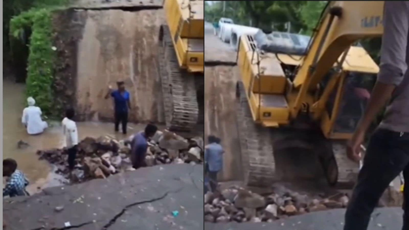 6 people fall into river as bridge slab collapses during demolition in Gujarat's Junagadh; no injuries reported