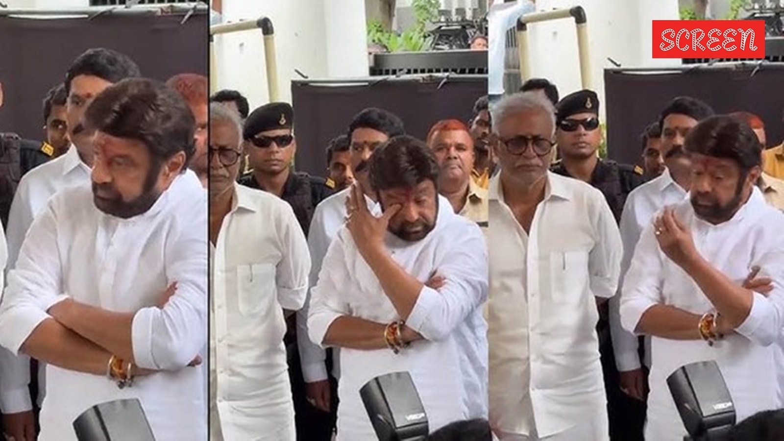 Teary Eyed Nandamuri Balakrishna attends Sister-In Law's Funeral Services
