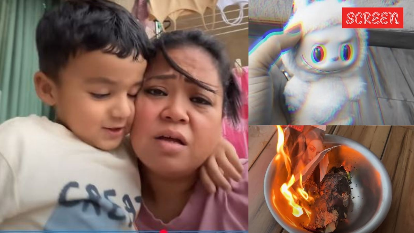 Bharti Singh burns son's Labubu doll, claiming he's ‘acting weirdly'; her son says, ‘Yeh mujhe maarta hai': ‘Jasmine Bhasin said it's evil'