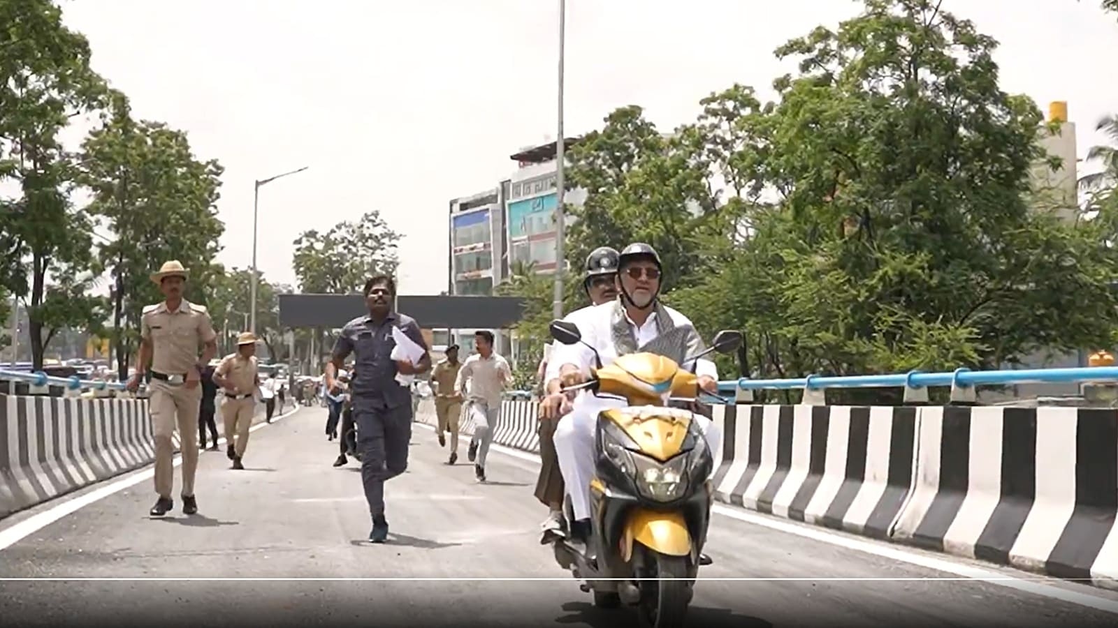 After D K Shivakumar rides scooter on Hebbal flyover, JD(S) points out Rs 18,500 fine for traffic violations