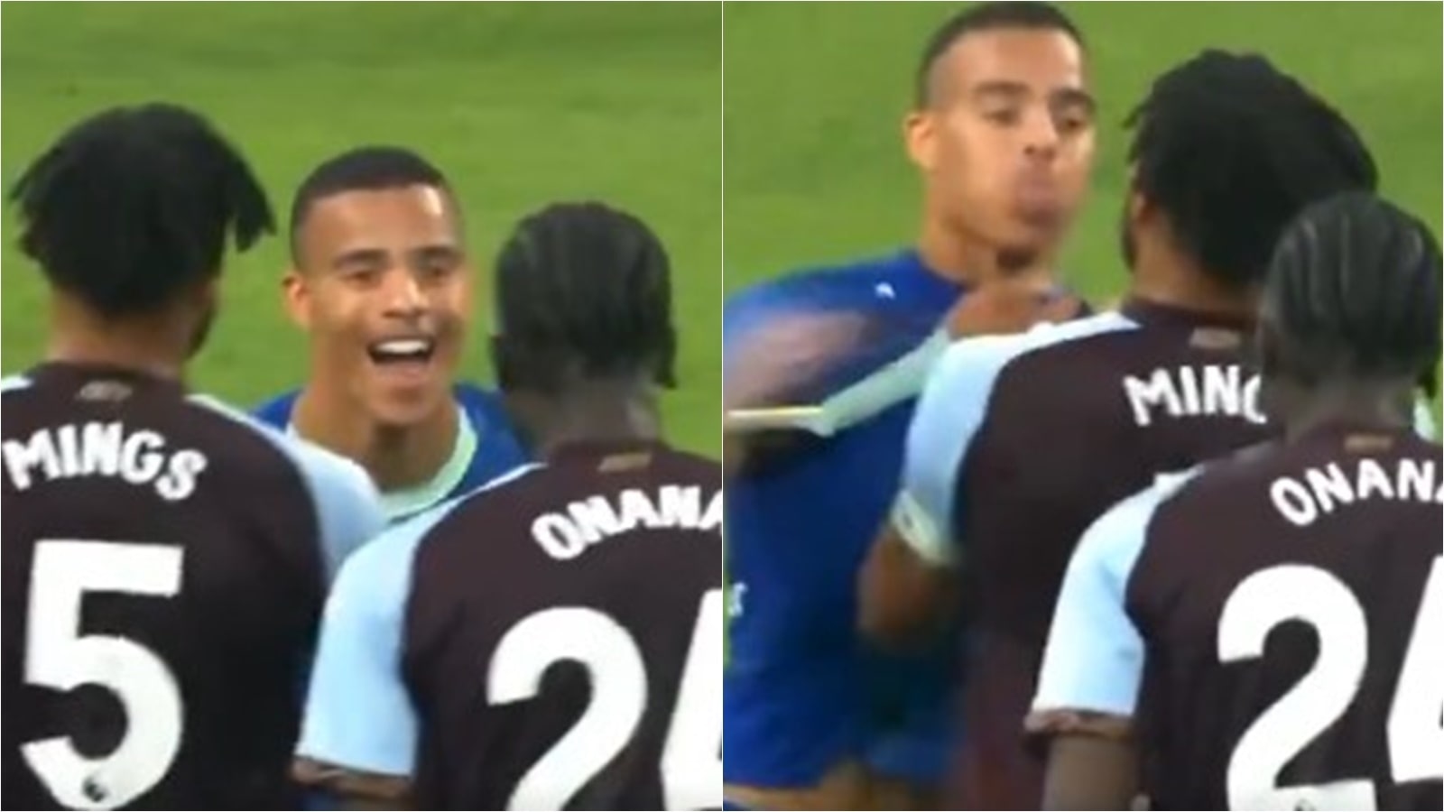 WATCH: Former Manchester United player Mason Greenwood gets into ugly spat with Aston Villa's Tyrone Mings