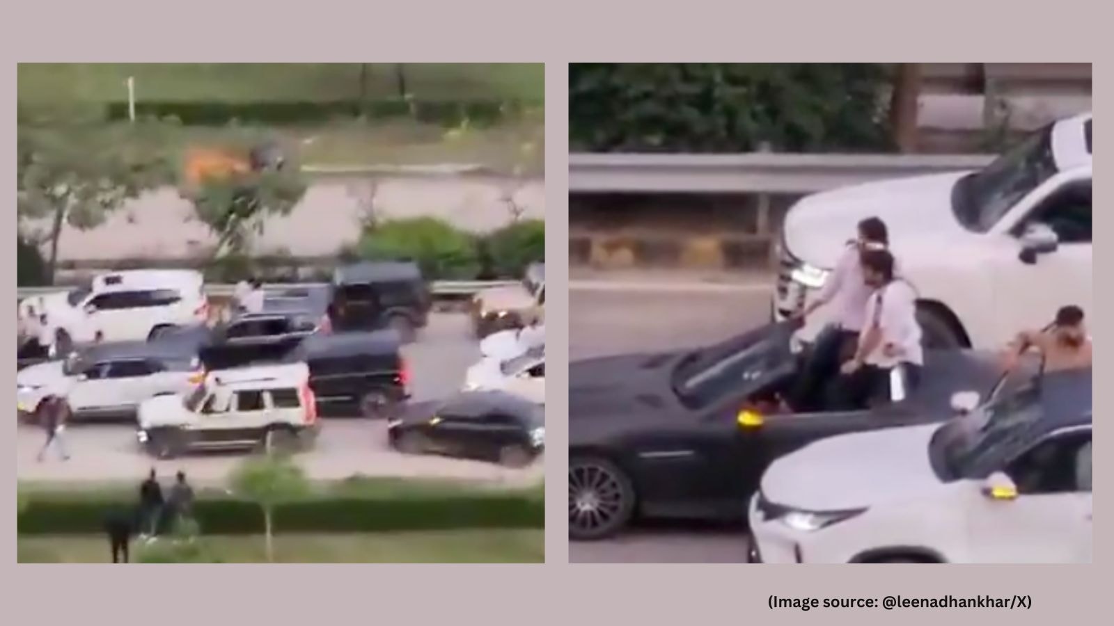 22-car convoy blocks Gurgaon road to ‘film reels', viral video sparks outrage against ‘hooligans'