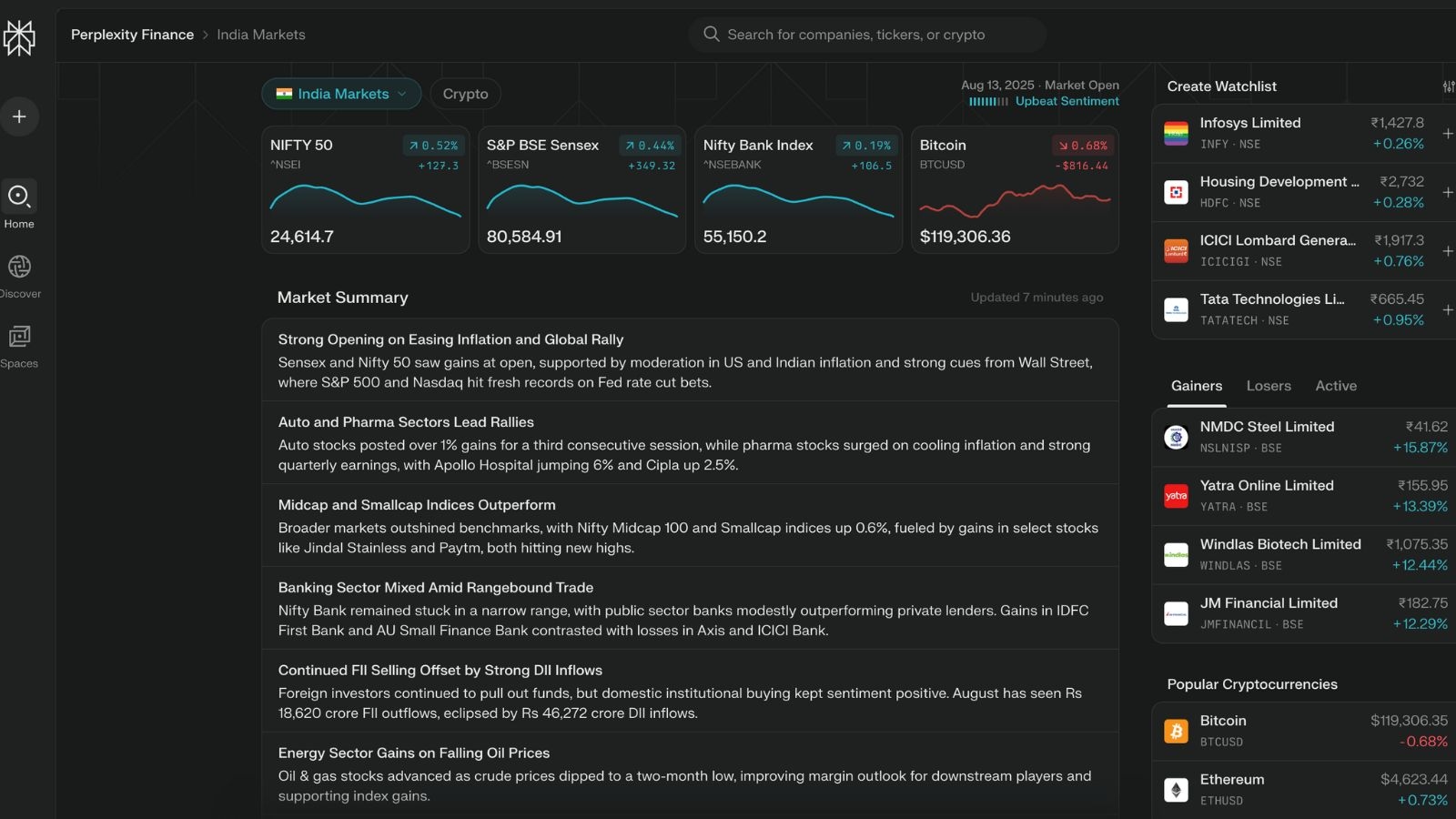 Perplexity Finance is now tailor-made for India, offers premium data for free