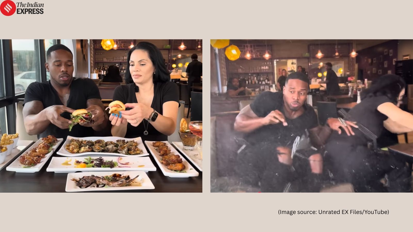 ‘This could've been our last meal': Car crashes through Texas restaurant as YouTubers Patrick Blackwood, NinaUnrated film burger review