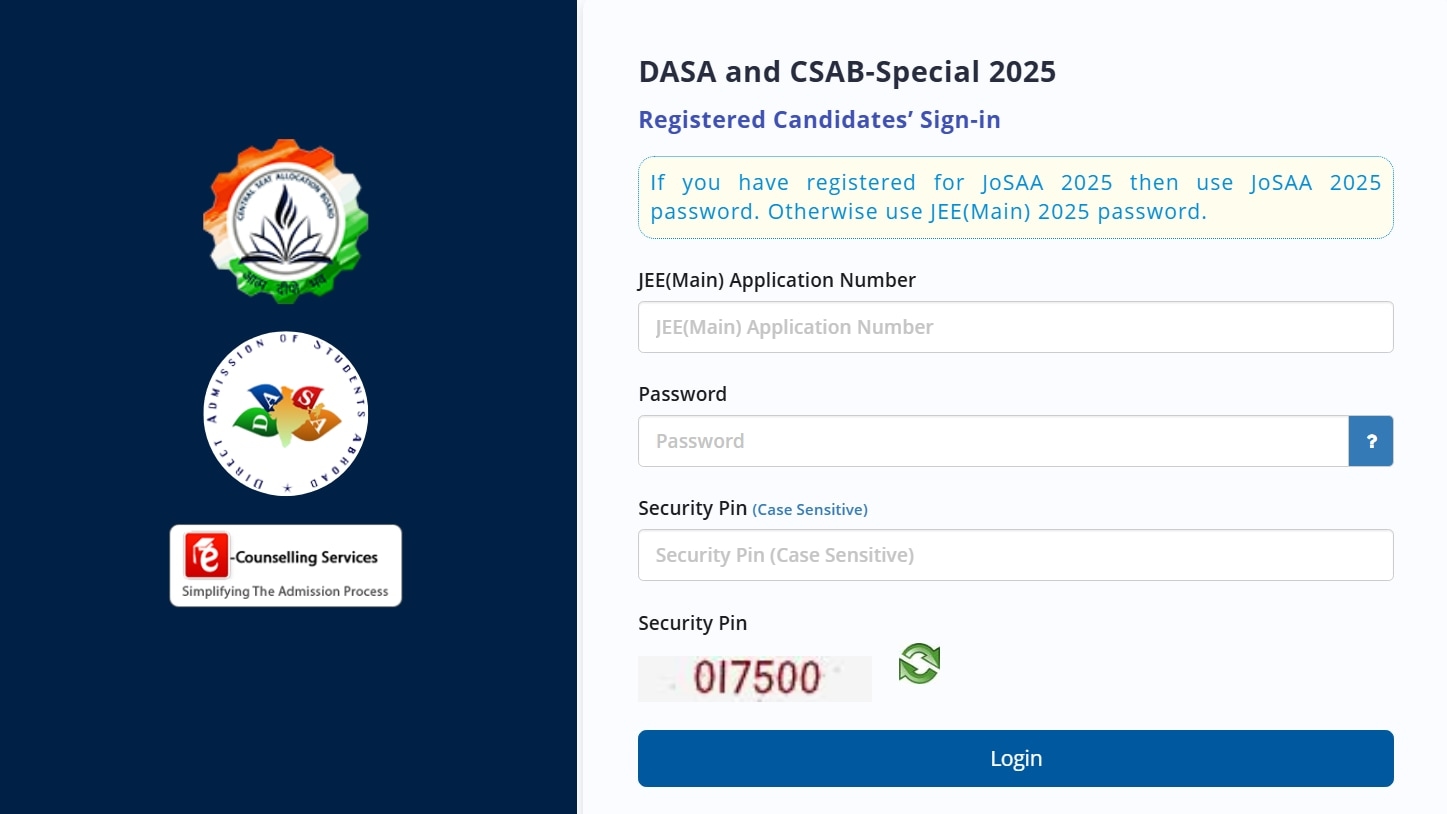 CSAB-Special, DASA 2025 Round 1 Seat Allotment Released: Check important dates