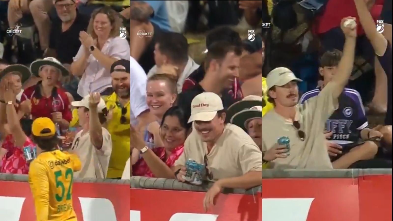 A reminder of a cameraman catching Ian Botham's six, a lifetime supply of multivitamins and two cans of cold lemonade Vodka : The story behind Harry Gill's stunning catch off Tim David's six