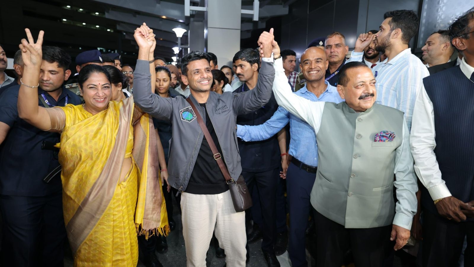 ‘Welcome Home, Heroes!': Shubhanshu Shukla returns to India after historic space mission