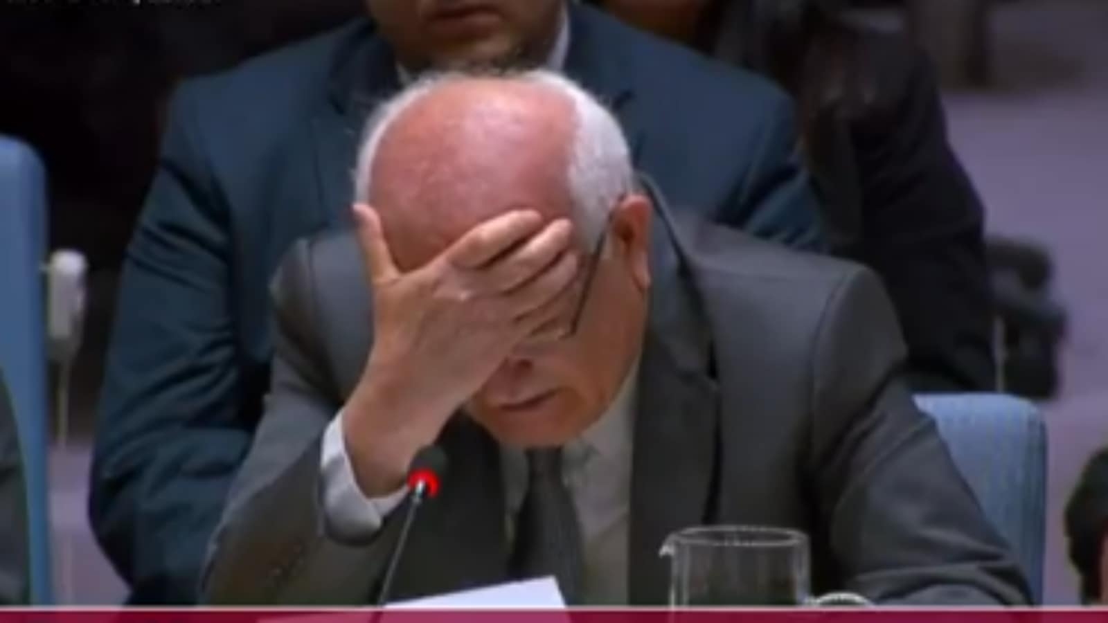 'I Have Grandchildren Too': Palestinian Envoy Breaks Down In Tears At UN Over Gaza