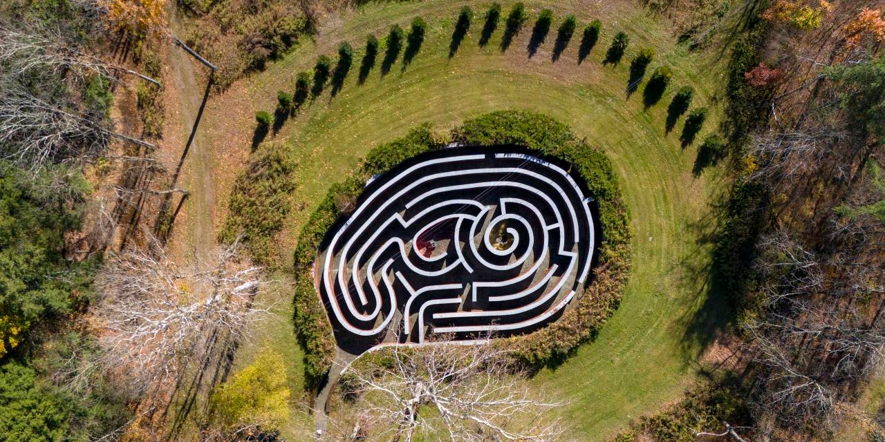 On the Market for $10 Million: a New York Estate With a Large Stone Maze